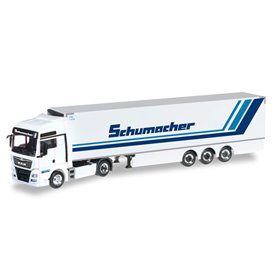 Herpa 306263 MAN TGX XXL Euro6 refrigerated box semitrailer "Spedition Schumacher"