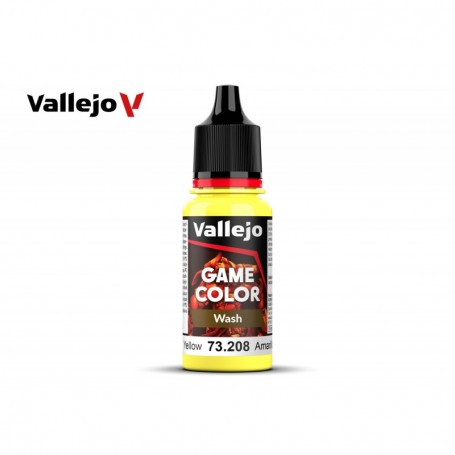 Vallejo 73208 Game Color Wash 208 Yellow 18ml