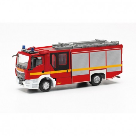 Herpa 097376 MAN TGM CC Ziegler-Z-Cab fire truck "Feuerwehr"