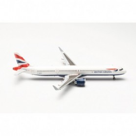 Herpa Wings 572422 Flygplan British Airways Airbus A321neo - G-NEOY