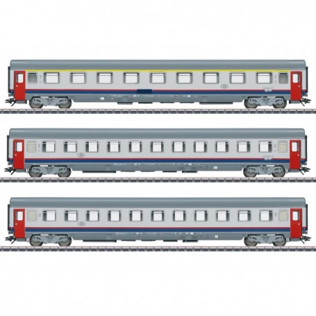 Märklin 43523 Vagnsset med 3 personvagnar "EC 90 Vauban" SNCB NMBS