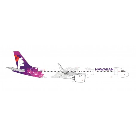 Herpa Wings 537049 Flygplan Hawaiian Airlines Airbus A321neo - N215HA "Uhiuhi"