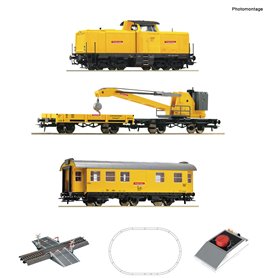 Roco 5100002 Analogue start set: Diesel locomotive class 212 with crane train, DB AG
