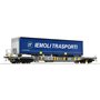 Roco 76236 Flakvagn Sdgmnss Hupac med last av container "IEMOLI Trasporti"