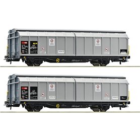 Roco 6600027 2-piece set: Sliding-wall wagons, SBB Cargo
