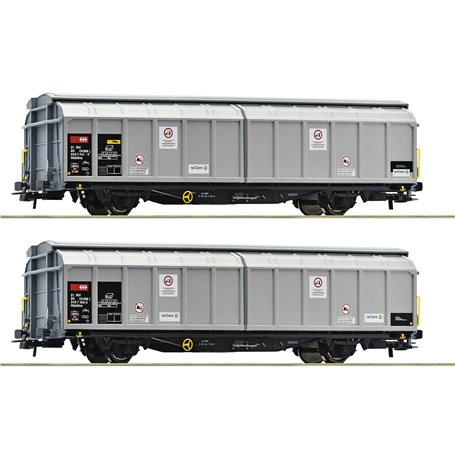 Roco 6600027 2-piece set: Sliding-wall wagons, SBB Cargo