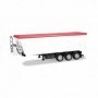 Herpa 076555-003 Dump trailer, white with red tarp