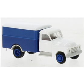 Brekina 37148 Lastbil Hanomag L28, vit/blå, 1950
