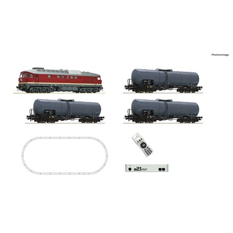 Roco 5110002 z21 start digital set: Diesel locomotive class 132 with tank wagon train, DR