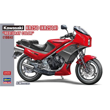 Hasegawa 21751 Motorcykel Kawasaki KR250 (KR250A) "RED/GRAY COLOR"