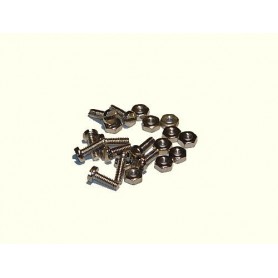 Wilesco 1542 Screws and nuts M2, each 10 pc, nickel plated