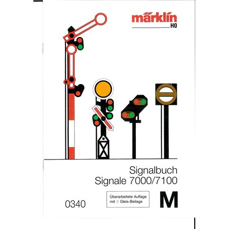 Märklin 0340 Signalbok för M-Skena, 28 sidor, på tyska, medföljer även signalbok 0342, på svenska