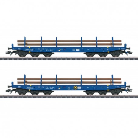 Märklin 48659 Heavy-Duty Flat Car Set for Transporting Rails