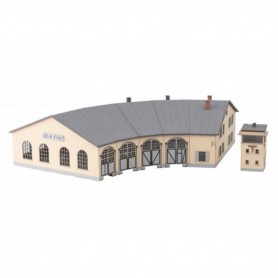 Trix 66341 Building Kit for "Selb" Locomotive Roundhouse and "Selb City" Signal Tower