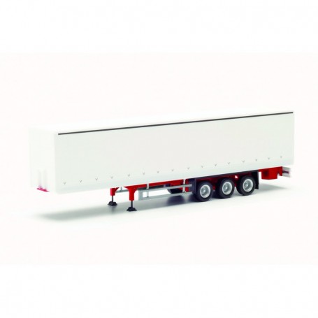Herpa 076944-002 Curtain canvas trailer with side walls 3axles, white