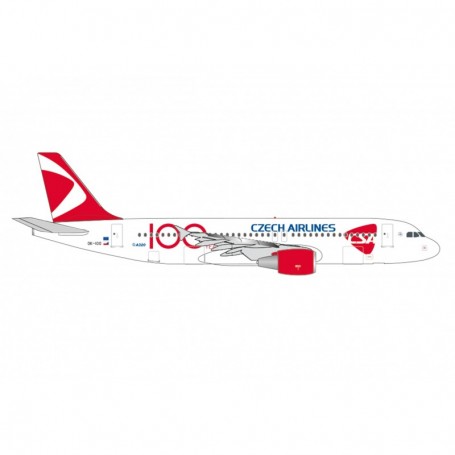 Herpa Wings 537667 Flygplan CSA Czech Airlines Airbus A320 "100 Years"