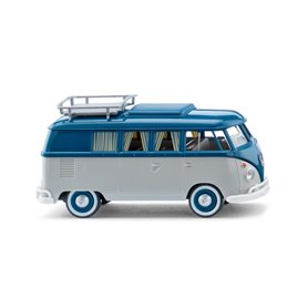 Wiking 079742 VW T1 camper van - agate grey/greenblue