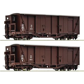 Roco 6640001 2-piece set: Covered goods wagons, ÖBB