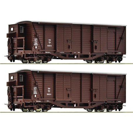 Roco 6640001 2-piece set: Covered goods wagons, ÖBB