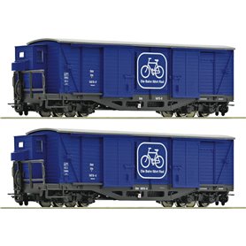 Roco 6640003 2 piece set: Bicycle transport wagons, ÖBB