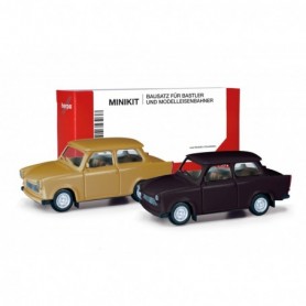 Herpa 013901-002 MiniKit Trabant 601 sedan, velvet ochre rallye black