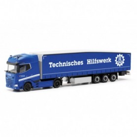 Herpa 317764 DAF XG+ Ecoflex semitrailer truck "THW civil protection" (North Rhine-Westphalia Hilden)