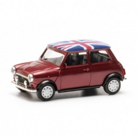 Herpa 431149 Mini Mayfair right-steered with two part grille and addtitional headlights, nightfire red metallic