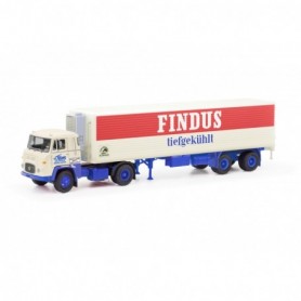 Herpa 87MBS026390 Scania Vabis LB 76 refrigerated box semitrailer "Findus"