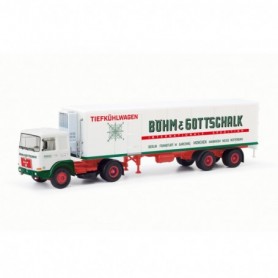 Herpa 87MBS026420 MAN F8 refrigerated box semitrailer truck "Böhm & Gottschalk"