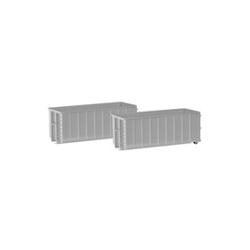 Herpa 053884-002 Accessory ripped roll-off tray, grey (2 pieces)
