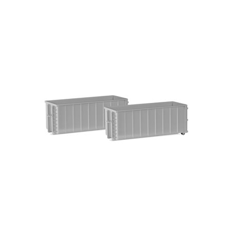 Herpa 053884-002 Accessory ripped roll-off tray, grey (2 pieces)