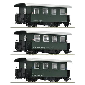 3 piece set: Narrow-gauge passenger coaches, ÖBB