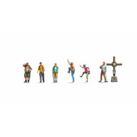 Mountain Hikers with Cross, 6 st "3D Master Figures"