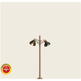 Brawa 84147 Wooden-mast Light, Double, Pin-Socket, LED