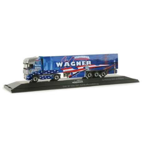 Herpa 121248 DAF XF 105 SSC refrigerated box semitrailer "Wagner"