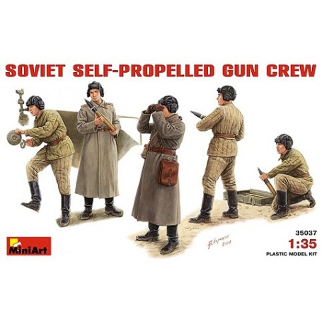 MiniArt 35037 Figurer Soviet Self-Prop. Gun Crew, 5 figurer