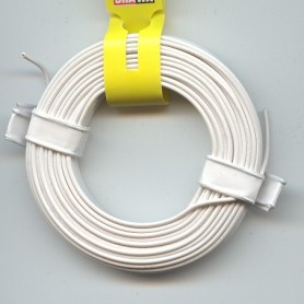 Brawa 3149 Kabel, 0,20 qmm, vit, Cu: 0,5 mm i diameter, längd 10 meter