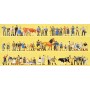 Preiser 13001 Bondgårdsset med djur och tillbehör, 60 st exklusivt målade figurer