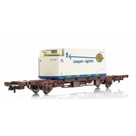 NMJ 611102 Containervagn SJ Lgjns 42 74 443 0 780-2 "ASG" Kylcontainer