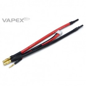 VAPEX VP2SD Kabelset, utan kontant, för Li-Po ack, med 2 st 3.5 mm och 1 st ladd 2 mm guldpläterade kontakter