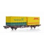 NMJ 507121 Containervagn CargoNet Lgns 42 76 443 2062-9 med last av 2 23-fots containrar "Tollpost/DHL"