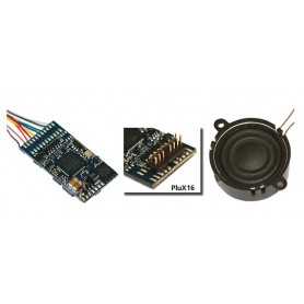 ESU 66498 Ljuddekoder Loksound V4.0 "Märklin" M4 - Välj ditt eget ljud, NEM658 PluX6 med kabel