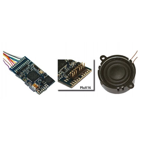 ESU 66498 Ljuddekoder Loksound V4.0 "Märklin" M4 - Välj ditt eget ljud, NEM658 PluX6 med kabel