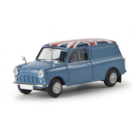 Brekina 15361 Austin Mini Van "Union Jack", ljusblå (GB), TD