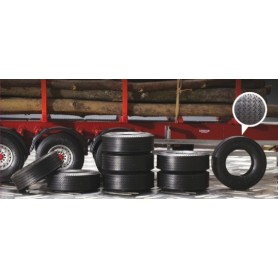 Italeri 3890 Trailer Rubber Tyres, 8 st