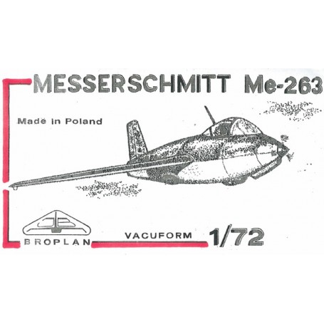 Broplan MS09 Flygplan Messerschmitt Me263