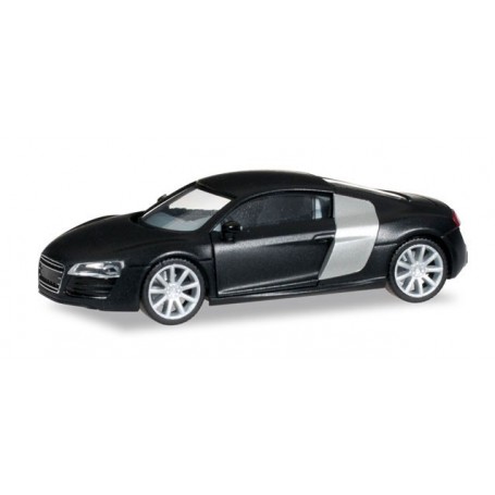 Herpa 038454 Audi R8®, matt black with chromed rims