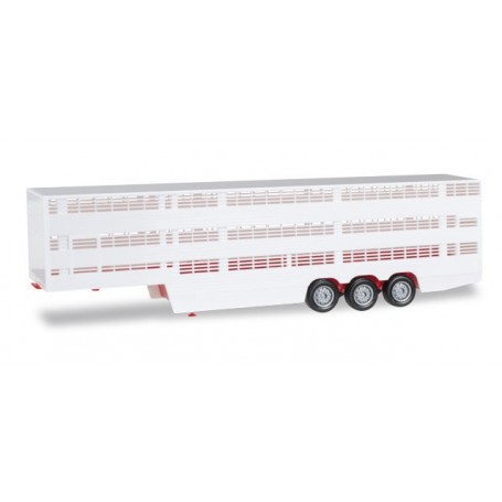 Herpa 076333-002 Cattle transporter trailer, red
