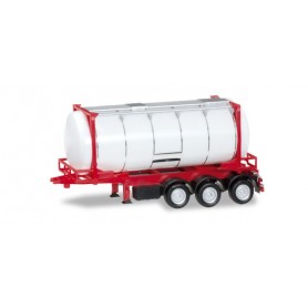 Herpa 076678 26 ft. Containerchassis with swapcontainer, white/red