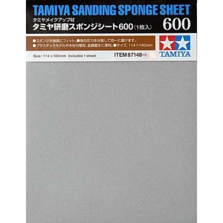 Tamiya 87148 Tamiya Sanding Sponge Sheet - 600